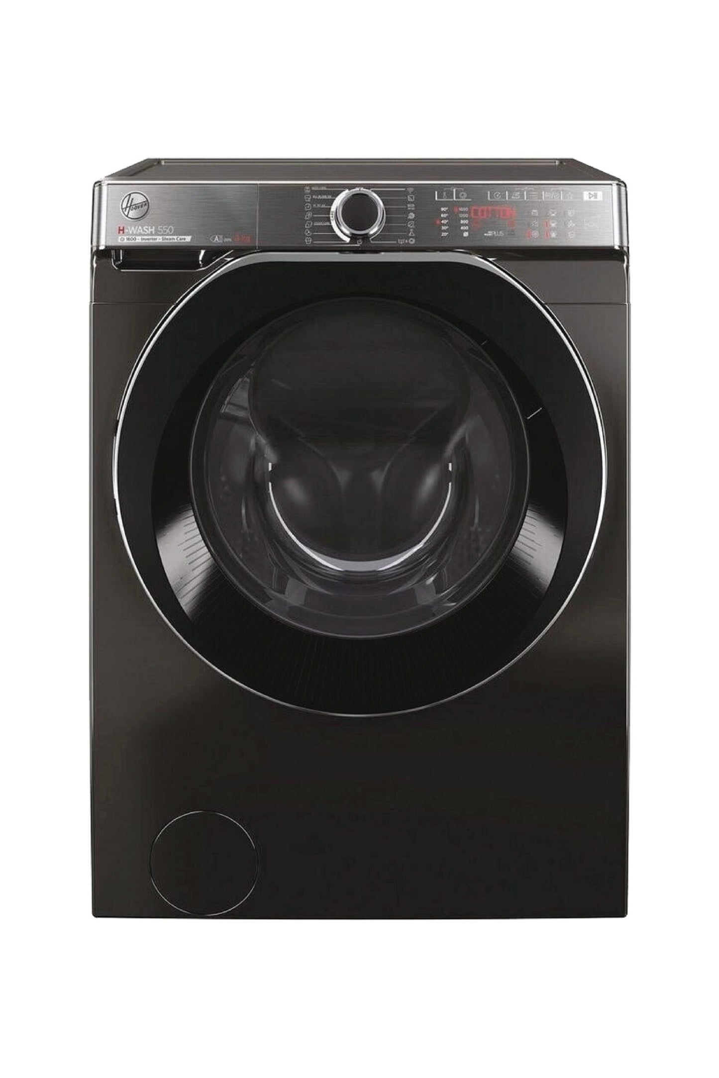 Hoover Washing Machine 8 KG 1600 RPM Chrome Door Black Color