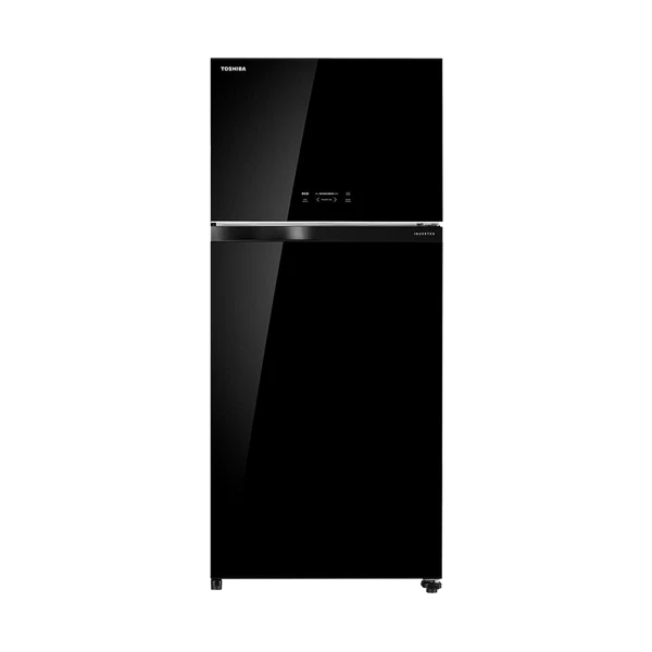 Toshiba Top Mount Refrigerator - 608 Ltr - Black-Glass - (GR-A820U(XK))