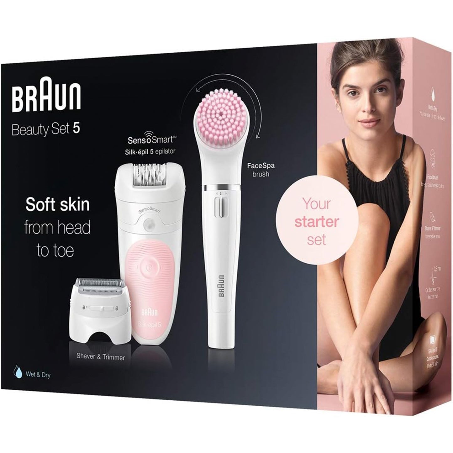 Braun Silk epil Beauty Set of 5 Wet&Dry Hair Removal (SES5-875BS)