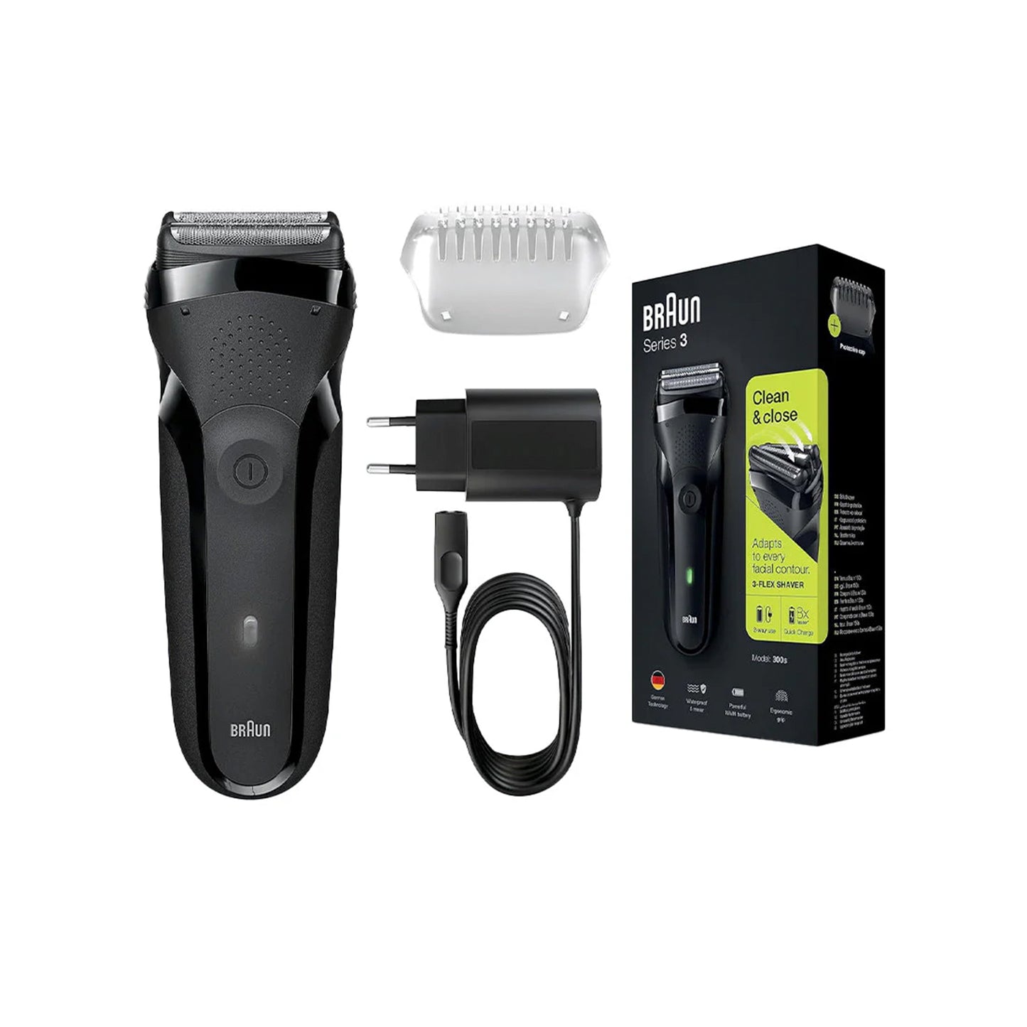 Braun Series 3 300s Electric Shaver - Black (300S)