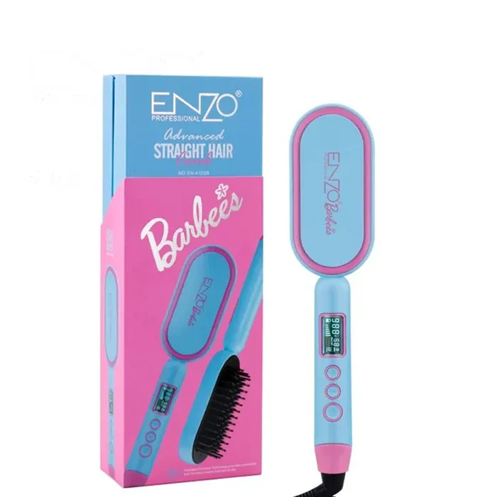 Enzo Barbie Hair Drying & Straightening Comb/Brush (EN-4102B)