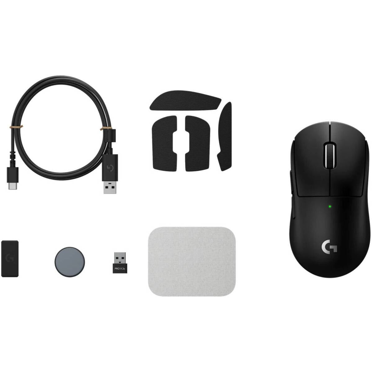 Logitech G Pro X Superlight 2c Wireless Gaming Mouse, 5 Buttons, 44000 DPI Resolution, HERO 2 Sensor, 888 IPS Speed, 88G Acceleration, 8000Hz Polling Rate, Up to 95H of Battery, Black