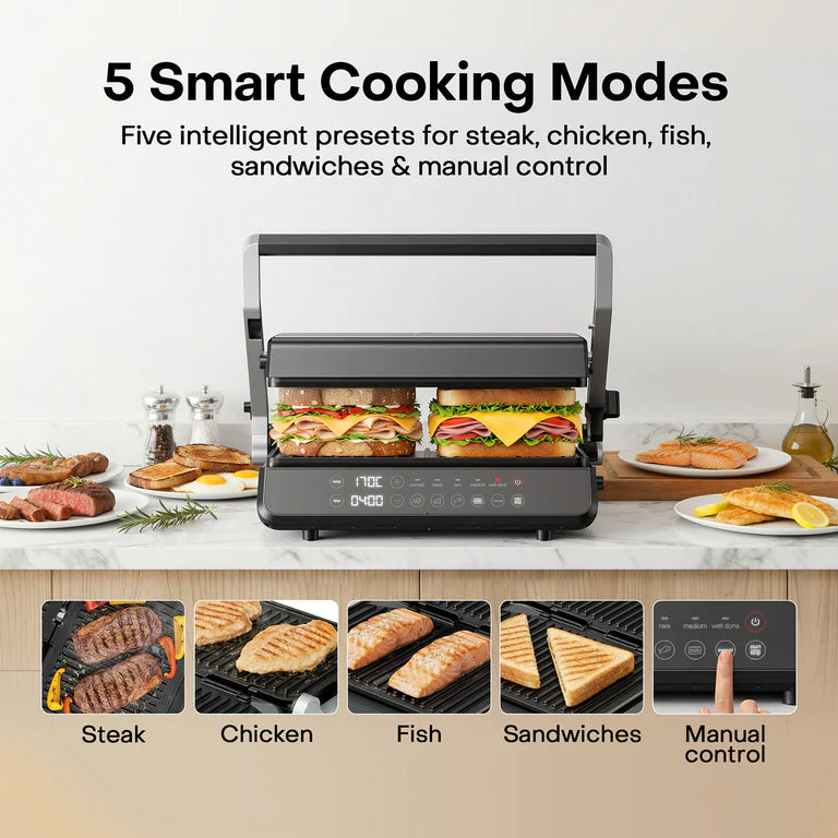 Nutricook NC-CG240 Electric Grill – 2000 Watt Power | Non-stick surface | Temperature control