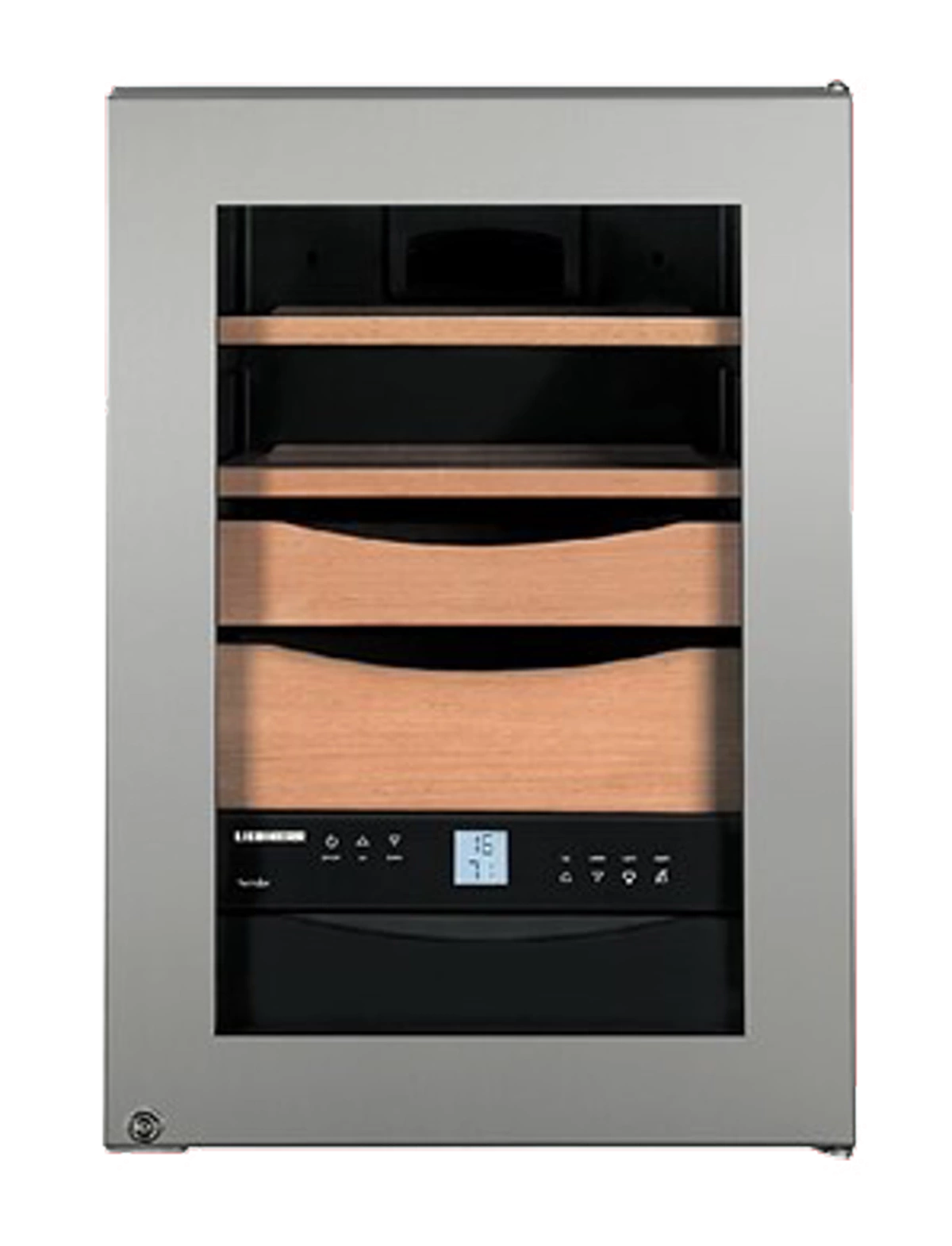Liehberr 39L Cigar Humidor Refrigerator Stainless Steel with Temperature and Humidity Control
