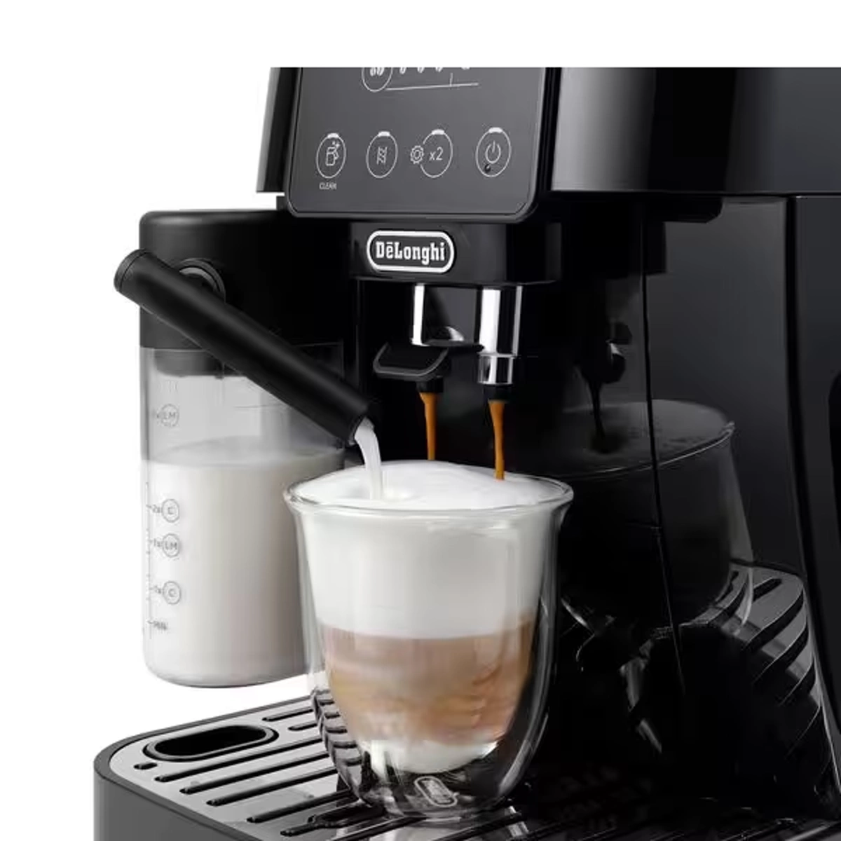 De'Longhi Espresso Machine 15-Bar 1.8L 1450W With Coffee Grinder Milk Tank Black (ECAM220.60.B)