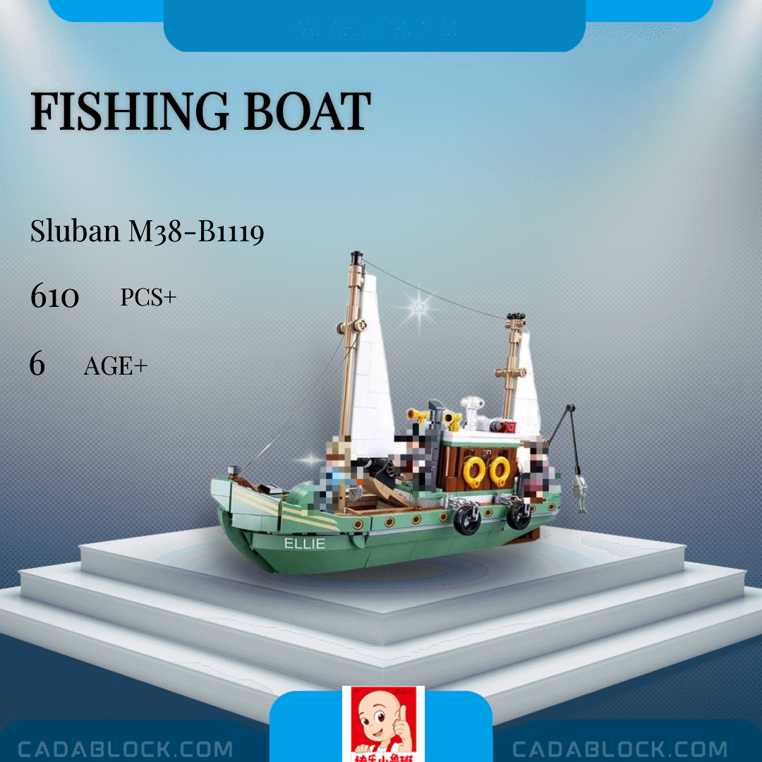 ModelBricks- Fishing-boat 610pcs