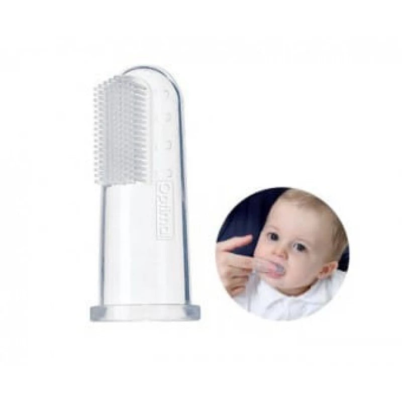 Optimal Baby Silicone Toothbrush, Ultra Soft, Soothes Teething Gums, Prevents Cavities