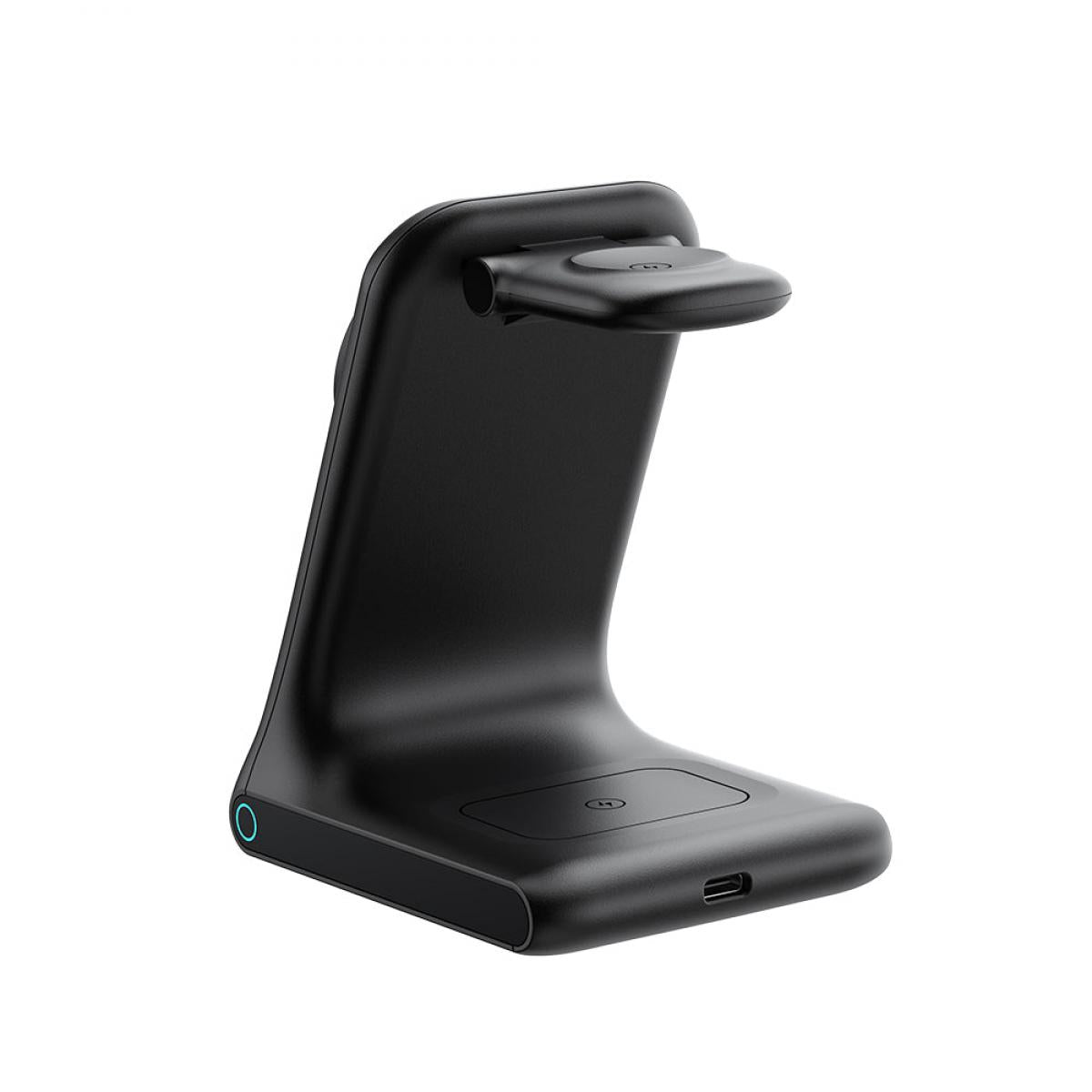 JOYROOM JR-W15 3-in-1 Wireless Charging Station, Ultra Stable, Space-Saving for Phone, Watch & Earbuds - 18 Months Warranty