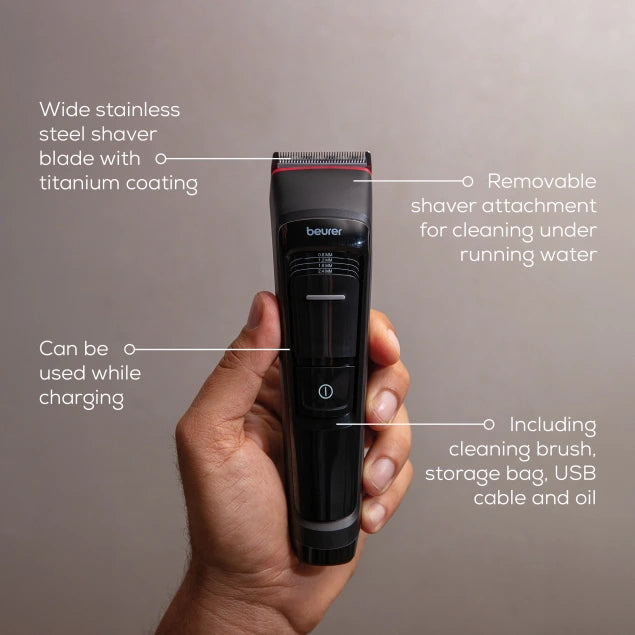 Beurer MN5X Hair Clipper & Trimmer with 4.5-Hour Battery Life