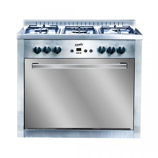 Samix Gas Cooker Modern Stainless Steel Mirror 60*90 cm