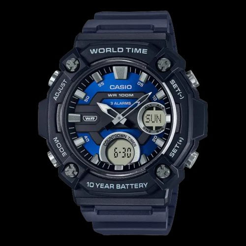 Casio, AEQ-120W-2AVDF, Men's Watch - Navy Blue Resin