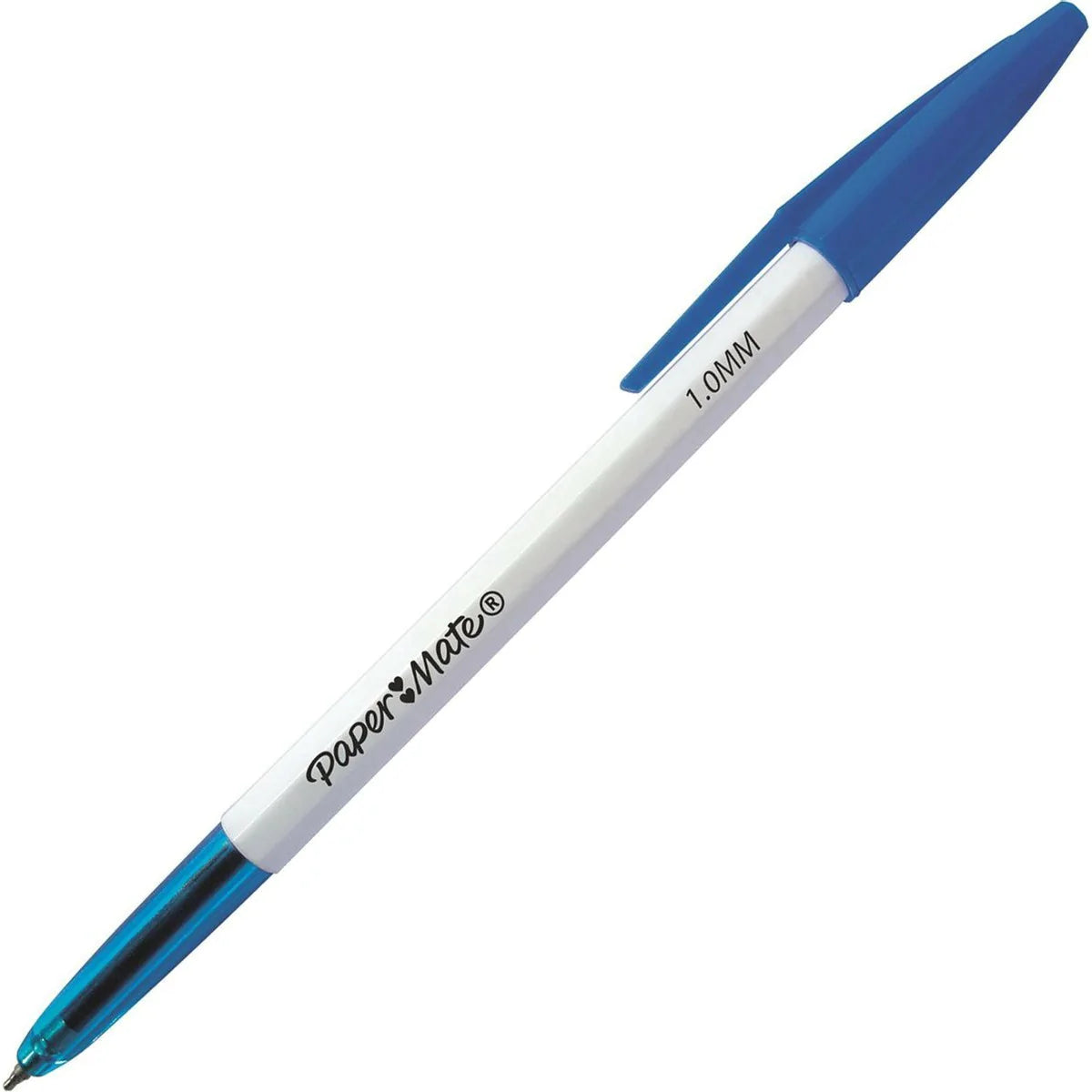 Papermate 045 Classic Capped Medium 1.0mm Ballpoint Pen - Pack of 8