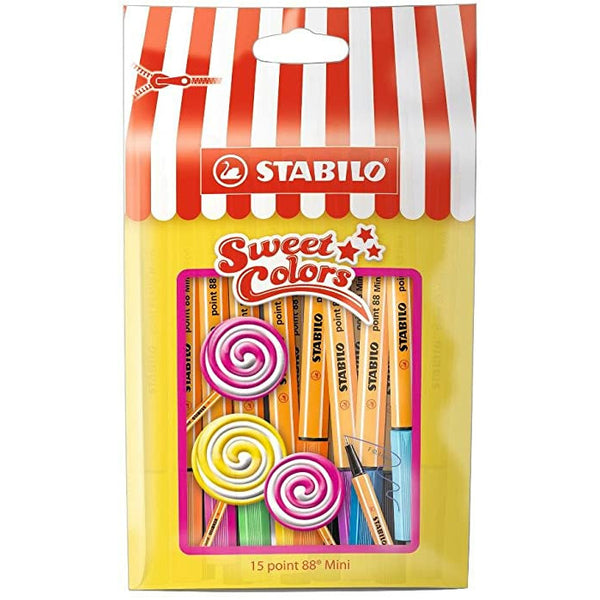 Stabilo Sweet Colors Point 88 Mini Markers Bag - 15 pc