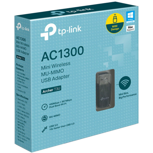 TP-Link Archer T3U AC1300 USB 3.0 Dual Band 5 GHz Wireless Dongle