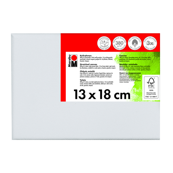 Marabu Stretched Canvas 13x18 cm