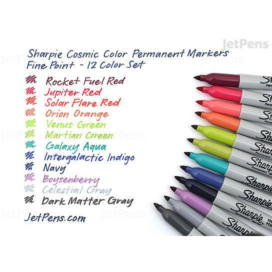 Sharpie Special Edition Cosmic Colors Fine Permanent Markers Set - Pack of 24