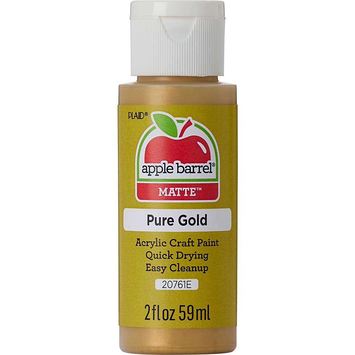 NEW Plaid Apple Barrel Pure Gold Acrylic Paint 59ml
