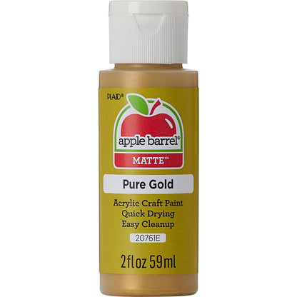NEW Plaid Apple Barrel Pure Gold Acrylic Paint 59ml