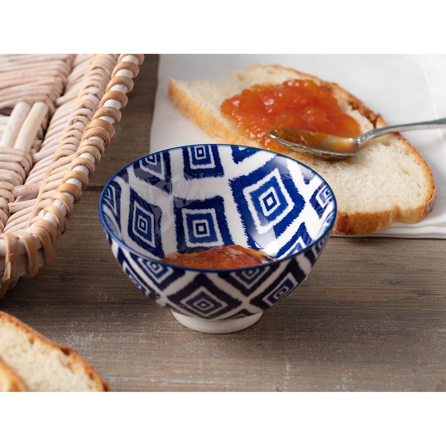 Rve Bleu Carre Bowl