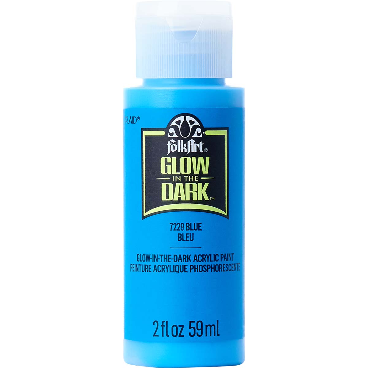 NEW Plaid Folk Art Glow in the Dark Acrylic Paint 59ml