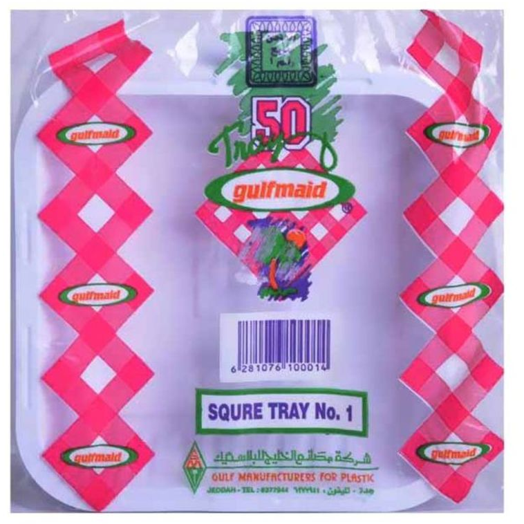 Gulfmaid Plastic Plate squre No.1 -50 PCS