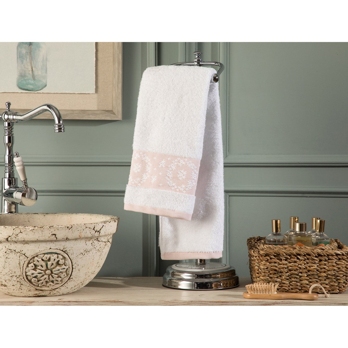 Chambre Bordered Jacquard Face Towel