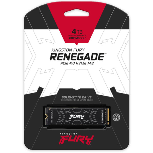 Kingston FURY Renegade 4TB PCIe 4.0 NVMe M.2 SSD up to 7,300MB/s