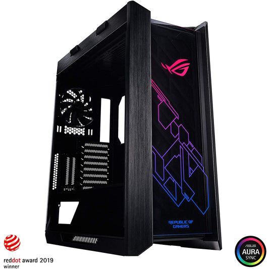 Asus ROG Strix Helios GX601 RGB Mid-Tower Case for up to EATX Motherboards Smoked Tempered Glass Brushed Aluminum & Steel Construction -Black