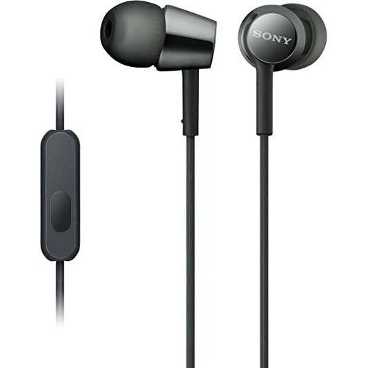 Sony MDR-EX155AP Wired In-Ear Headphone with Mic Black ARCO0039484