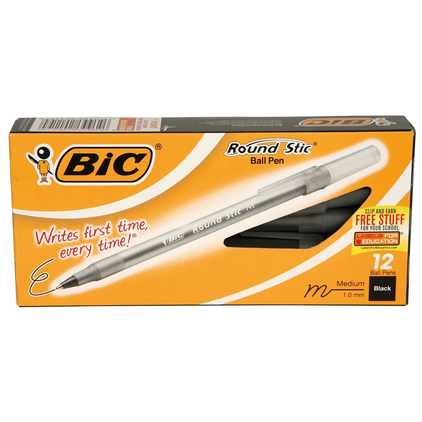 Bic Round Stic™ / Box of 12 Pens (Black)