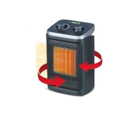 TEKMAZ Ceramic Fan Heater Nas-fn01 Safety Tip 1500w - Black NAS-FN01