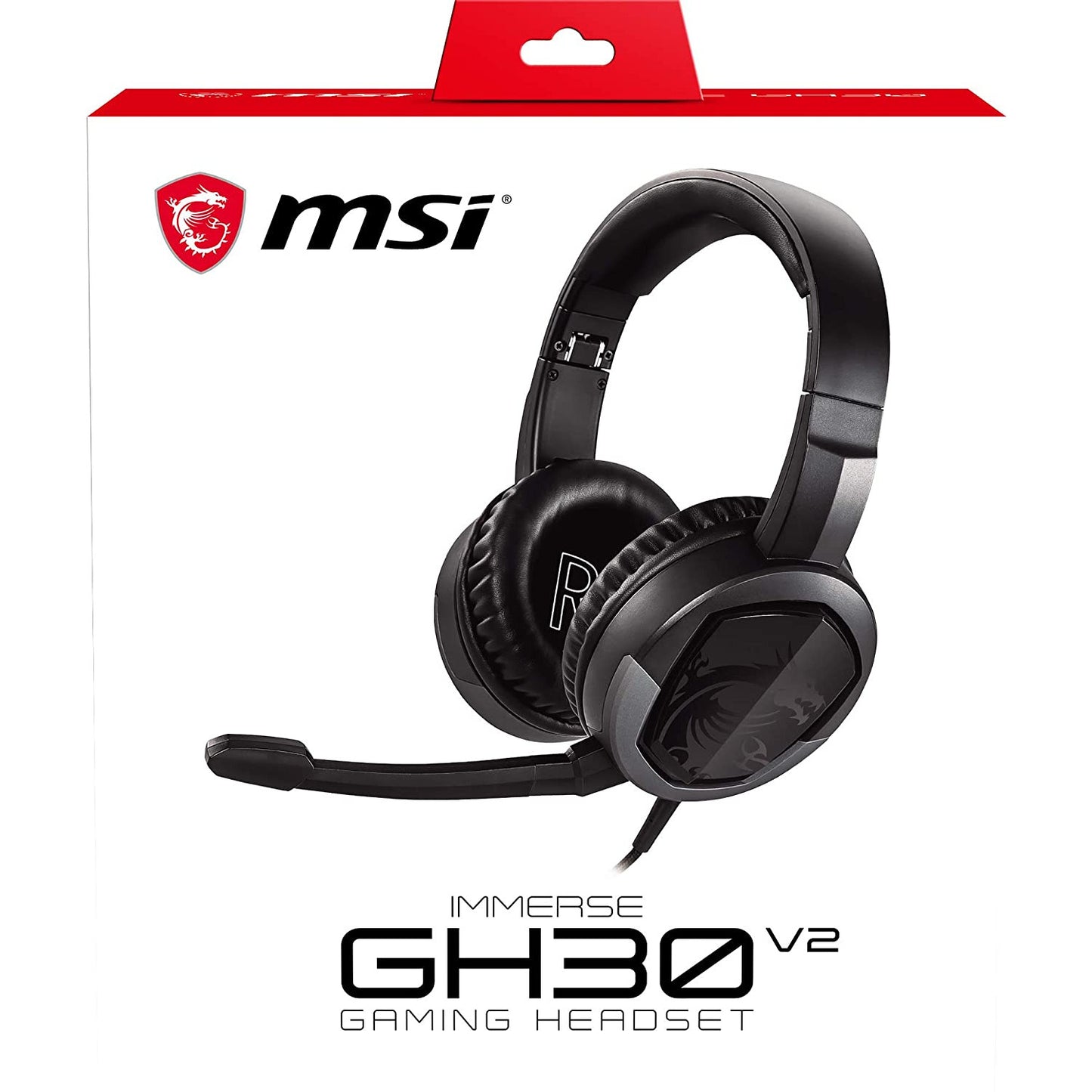 ميكروفون MSI Immerse GH30 V2 قابل للفصل خفيف الوزن وقابل للطي 7.1 محيطي
