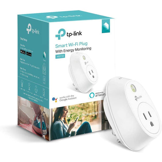 TP-Link HS110 Kasa Smart WiFi Plug w/Energy Monitoring Reliable WiFi Connection Support Alexa Echo & Google Assistant