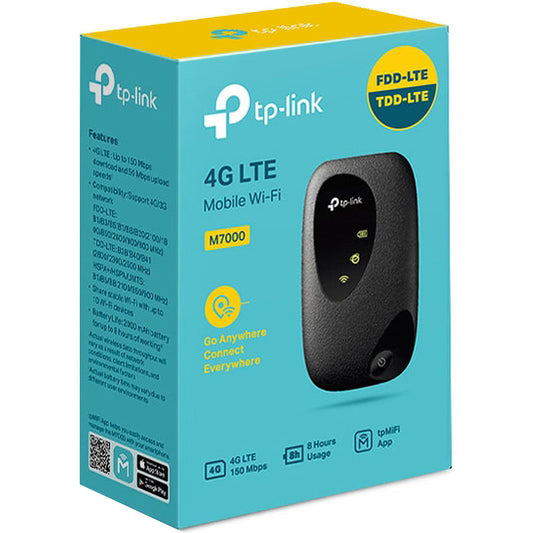 TP-Link M7000 4G LTE Travel Mobile Mi-Fi Hotspot For Up to 10 Devices Rechargeable Battery