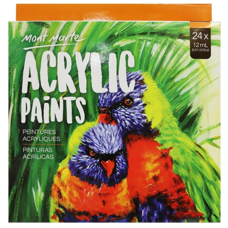 Mont Marte Acrylic Paint Set / 24 x 12ml tubes