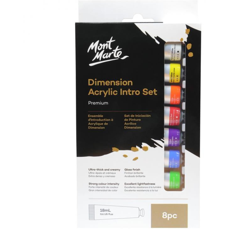 Mont Marte Dimension Acrylic Intro Set / 8 x 18ml