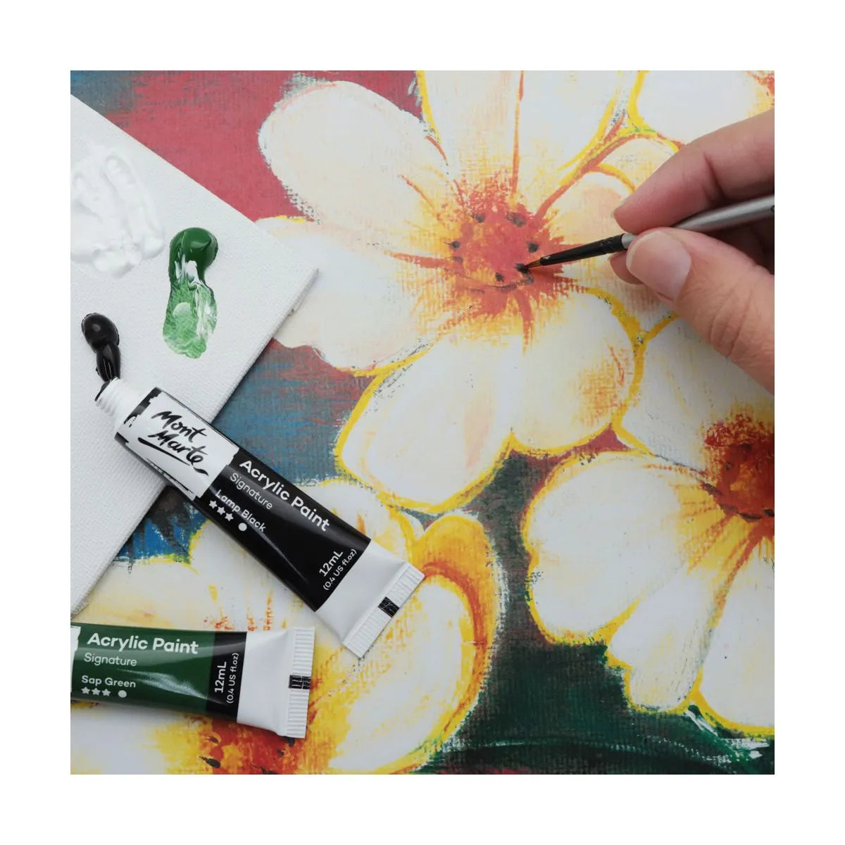 Mont Marte Acrylic Paint Set / 18 x 12ml tubes