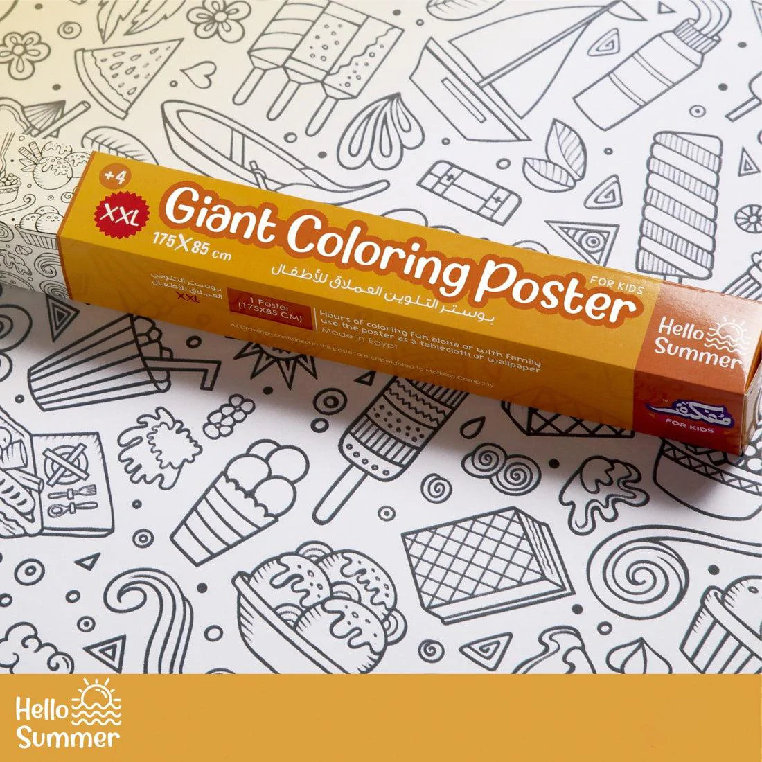 Summer vibes - Giant coloring poster
