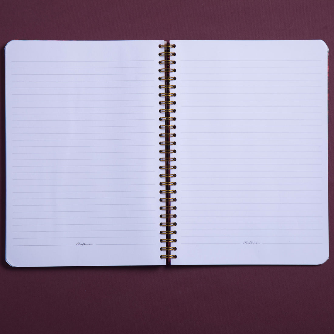 Floral (Al Alb) Wire Notebook- Large