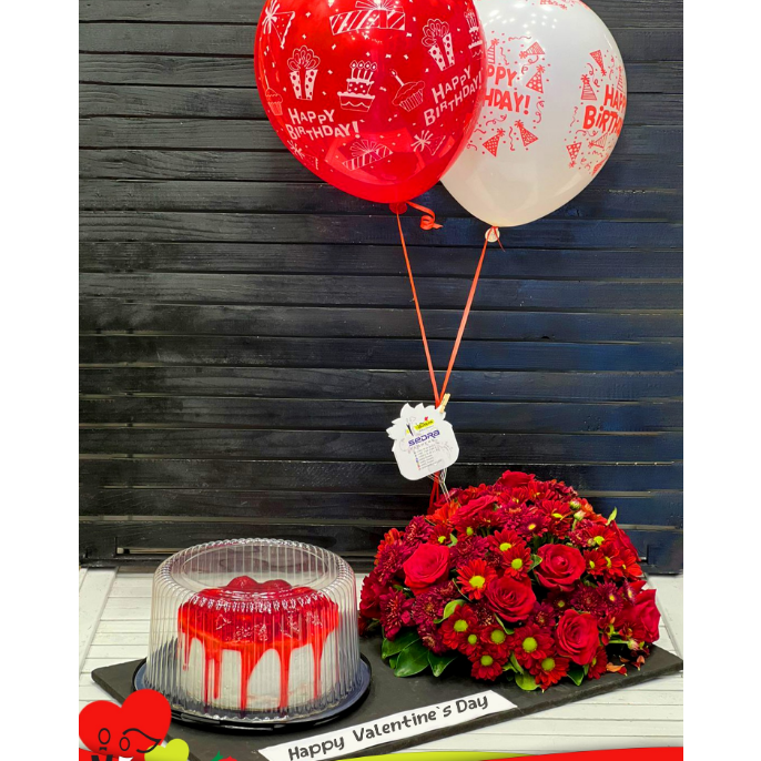 Fill in love Flower and cake