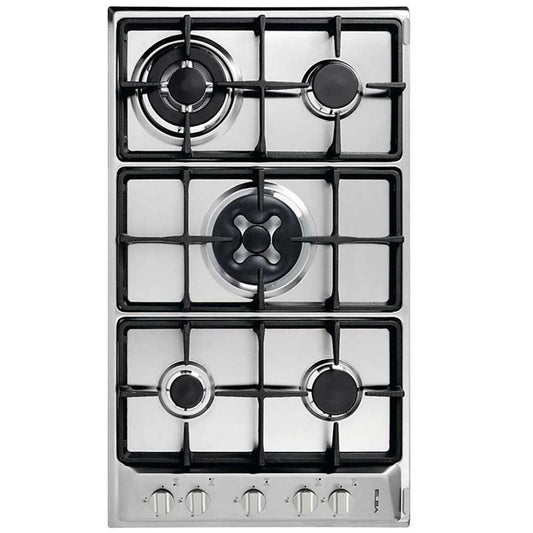 ELBA Gas Hob Built-In 5 Burners And Turbo Burner 90 Cm Steel