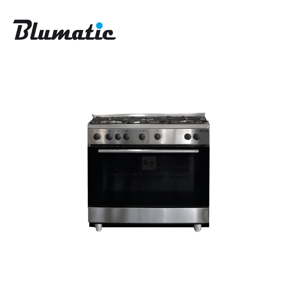 BLUMATIC Gas Cooker 90cm 5 Burners Stainless Steel