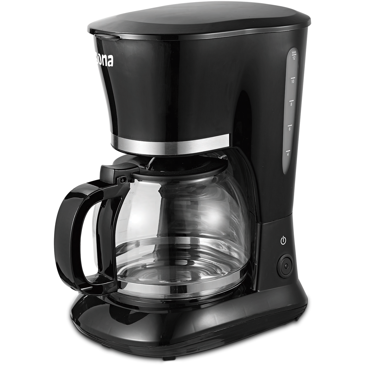 SONA SCM-1019 COFEE MAKER 800 W 1.5 LTR GLASS CUP REMOVABLE AUTO HEATING