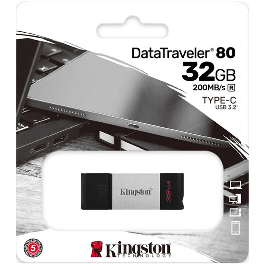 Kingston DataTraveler 80 32GB USB Type-C Flash Drive - Metal