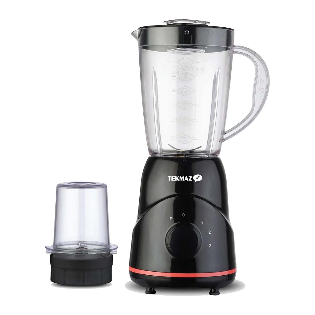 TEKMAZ Blender 1.5L 350 Watt 3 Speed with Mill Grinder - Black NAS-TB350