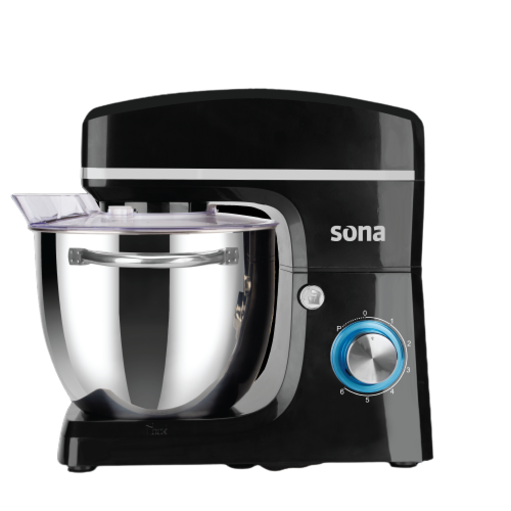 Sona Stand Mixer 10 L 1500 W And 6 Speed Levels Black