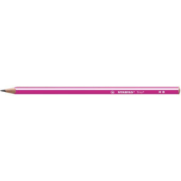 Stabilo Pink Trio Triangular Pencil HB - Pack of 12