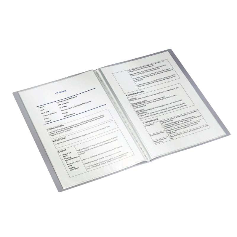 Leitz Prestige 20 Pockets Display Book Purple - A4