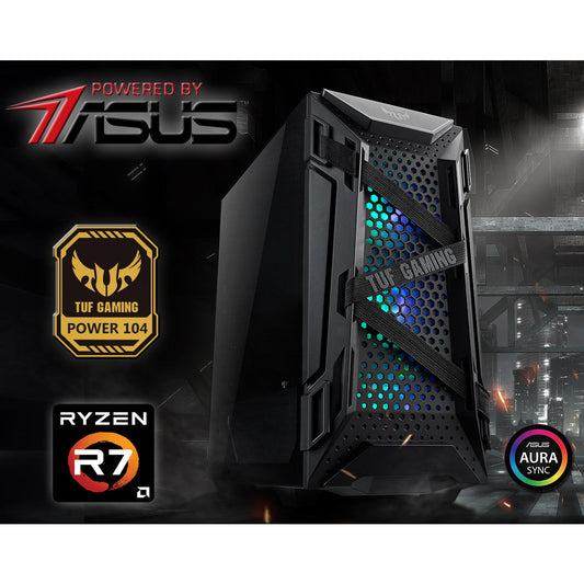 POWER BY ASUS POWER 104 Performance Gaming PC w/ AMD Ryzen 7 8-Cores w/ Optional Graphic & Advance Cooling