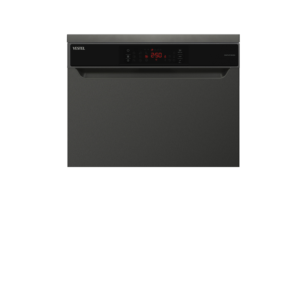 Vestel 9-Program Dishwasher, 4 Sprayers | DWFA3Y9N1DX (Dark Inox Finish)